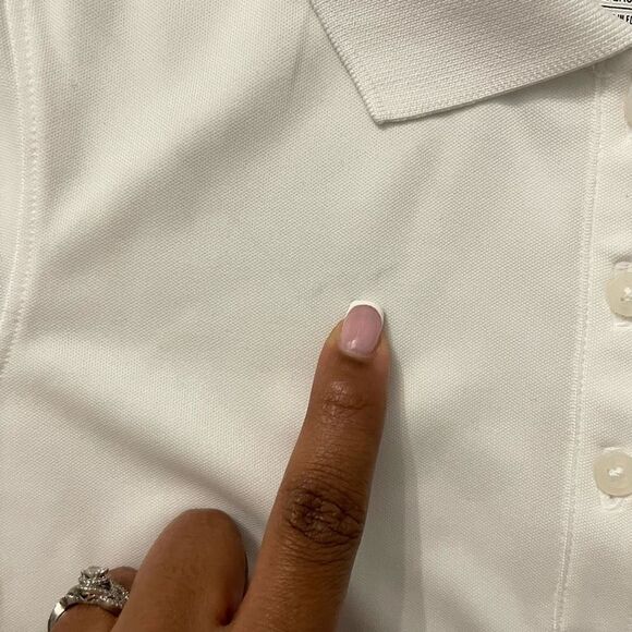 Under Armour Loose Fit Girl’s White Pullover Short Sleeve Polo Top Medium - Picture 12 of 12